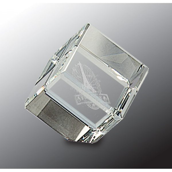 1 1/2" x 1 1/2" Crystal Cube Award