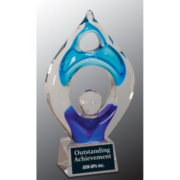 10 1/4" Art Glass Sculpture Award
