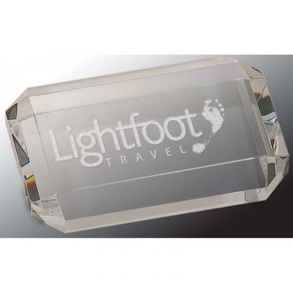 Clear Crystal Rectangle Paperweight Acrylics and Glass