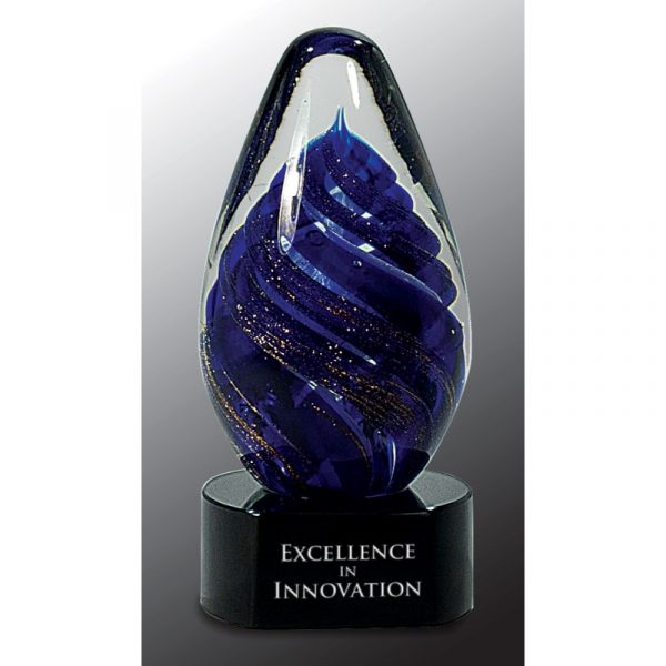 Blue Tear Drop Art Glass Acrylics