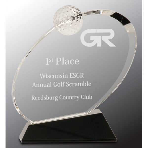 Crystal Oblong Golf Award Acrylics and Glass