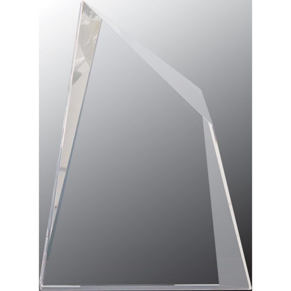 6 1/2" x 8 3/4" Crystal Facet Wedge Award