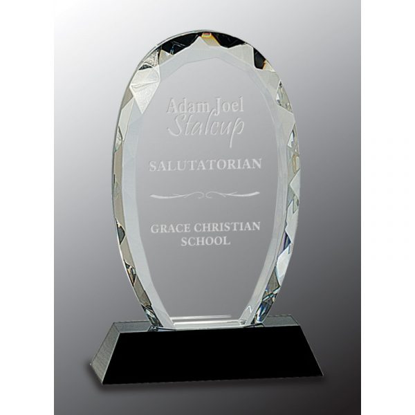 Crystal Oval Facet Acrylics and Glass