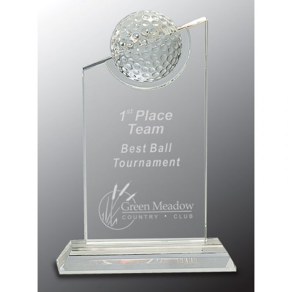 Crystal Golf Slant Tablet Acrylics and Glass