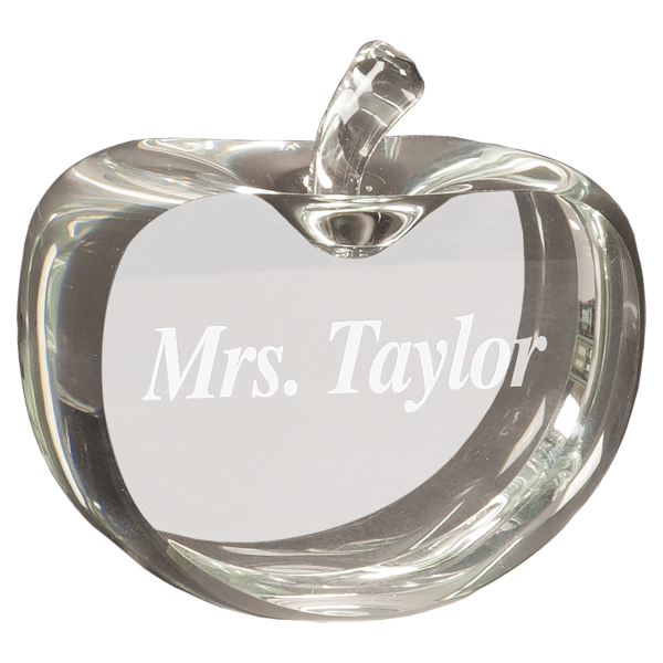 3 1/2" x 3 3/4" Flat Crystal Apple - Image 2