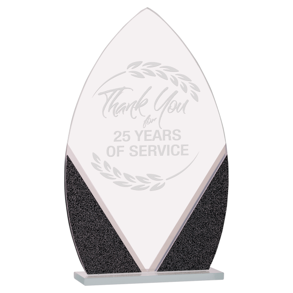 8 1/4" Oval Designer Glass Award - Image 2