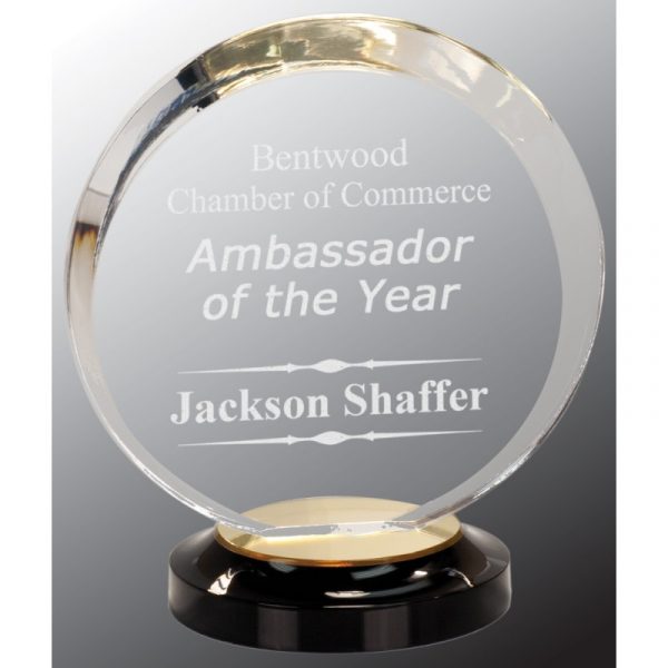 Circular Glass Acrylic Award