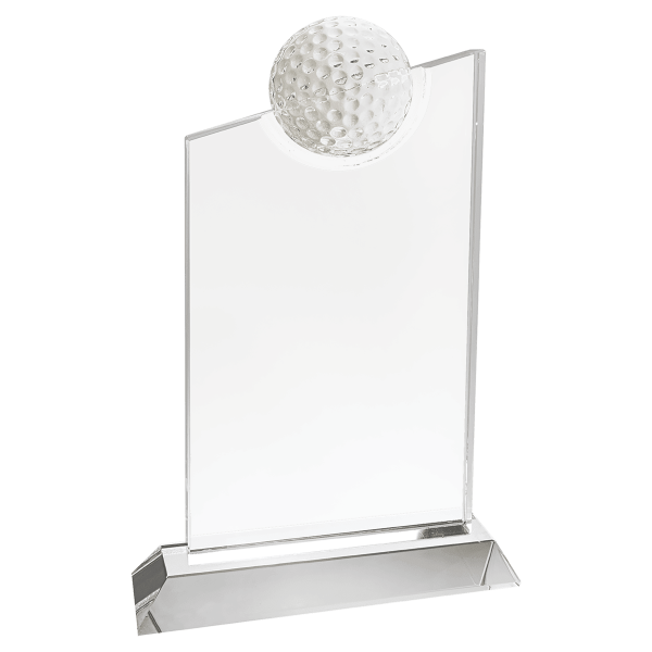 8 1/4" x 4 3/4" Crystal Slant Golf Tablet Award - Image 2