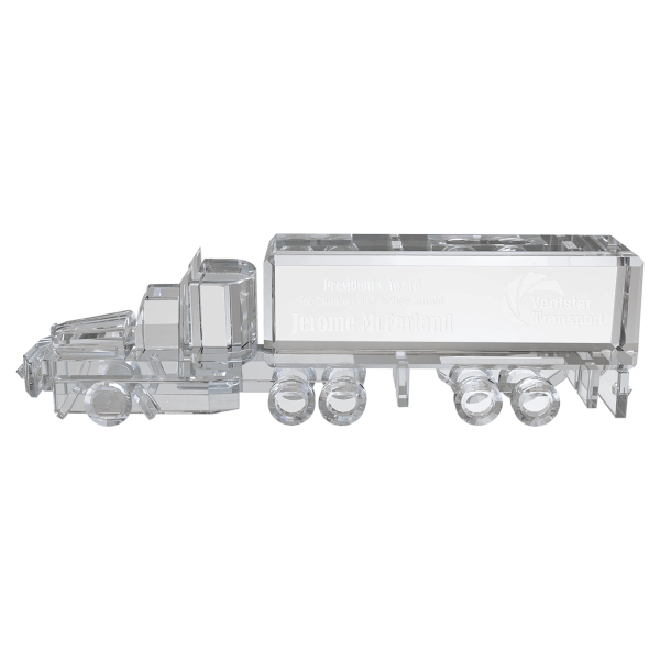 10" x 3" Crystal Semi Truck