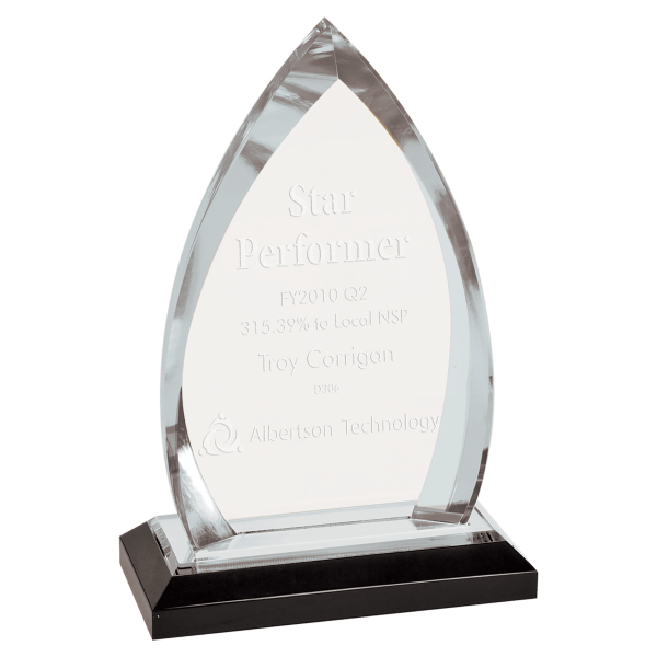 7 3/4" Silver Oval Impress Acrylic Award