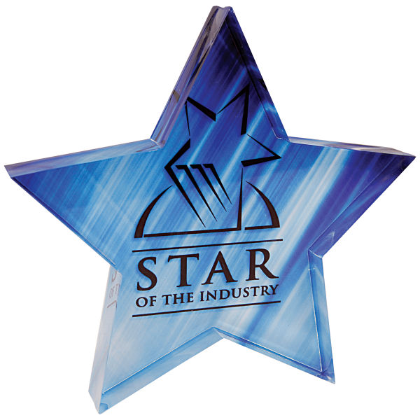 5" x 5" Sublimatable Star Acrylic Paperweight