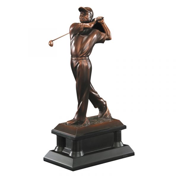 14" Bronze Male Golf Resin Trophy