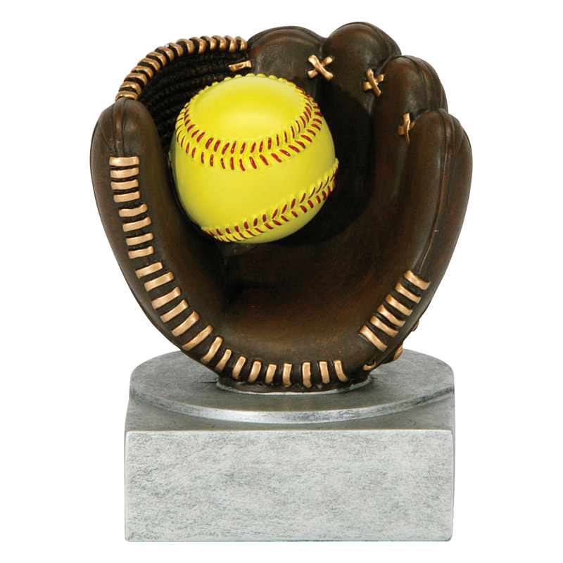 4" Color Tek Resin Softball Trophy