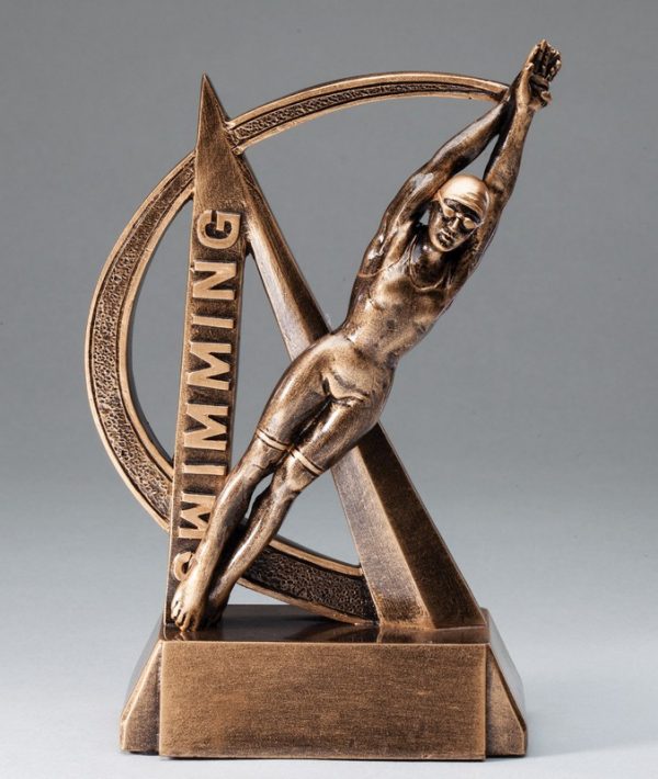 6 1/2" Swimming Female Resin Trophy
