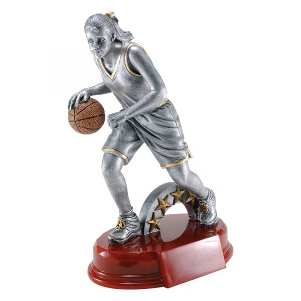 9 1/4" RFC Resin Trophy- Basketball Female