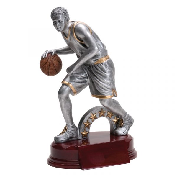 8" RFC Resin Trophy- Basketball Male